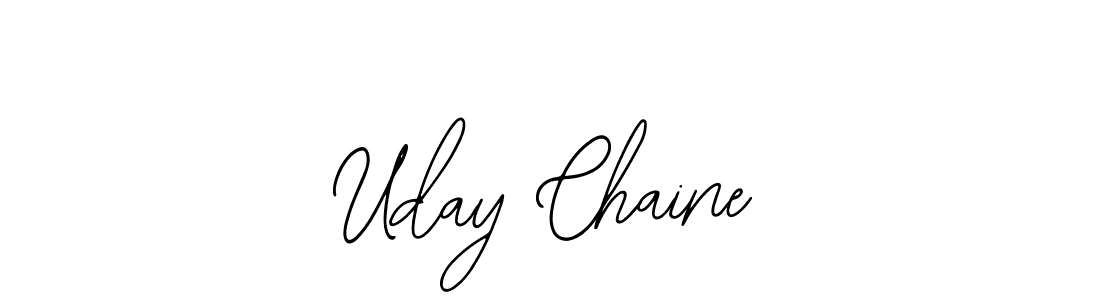 Bearetta-2O07w is a professional signature style that is perfect for those who want to add a touch of class to their signature. It is also a great choice for those who want to make their signature more unique. Get Uday Chaine name to fancy signature for free. Uday Chaine signature style 12 images and pictures png