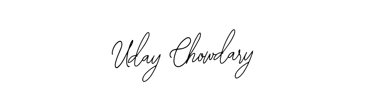 Use a signature maker to create a handwritten signature online. With this signature software, you can design (Bearetta-2O07w) your own signature for name Uday Chowdary. Uday Chowdary signature style 12 images and pictures png