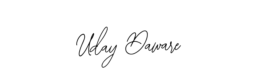 Also You can easily find your signature by using the search form. We will create Uday Daware name handwritten signature images for you free of cost using Bearetta-2O07w sign style. Uday Daware signature style 12 images and pictures png