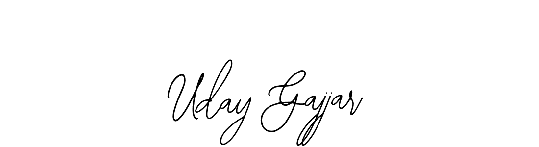 Design your own signature with our free online signature maker. With this signature software, you can create a handwritten (Bearetta-2O07w) signature for name Uday Gajjar. Uday Gajjar signature style 12 images and pictures png