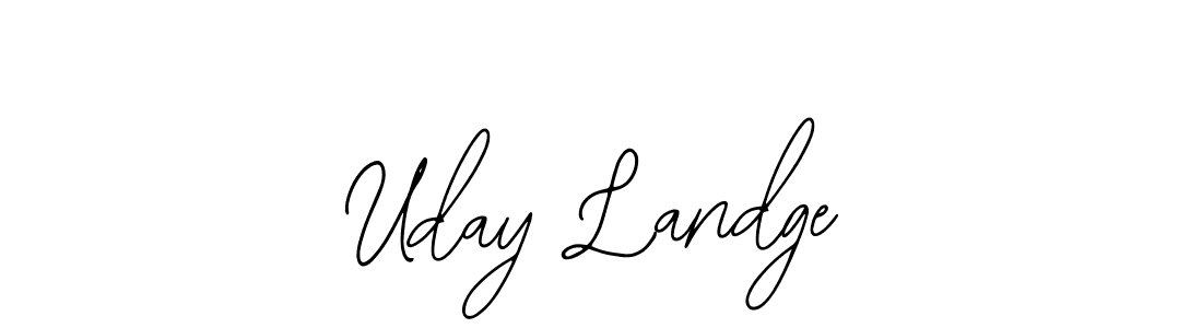 Design your own signature with our free online signature maker. With this signature software, you can create a handwritten (Bearetta-2O07w) signature for name Uday Landge. Uday Landge signature style 12 images and pictures png