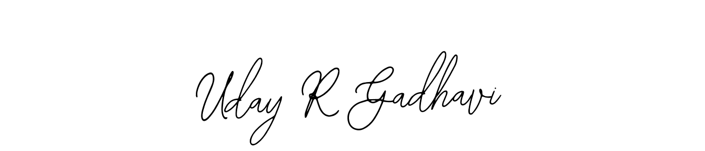 Also we have Uday R Gadhavi name is the best signature style. Create professional handwritten signature collection using Bearetta-2O07w autograph style. Uday R Gadhavi signature style 12 images and pictures png