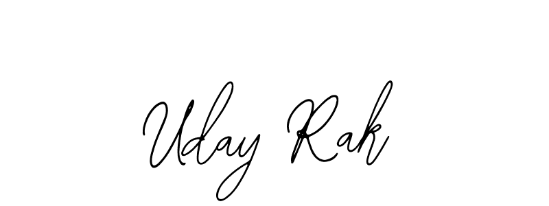 How to make Uday Rak name signature. Use Bearetta-2O07w style for creating short signs online. This is the latest handwritten sign. Uday Rak signature style 12 images and pictures png