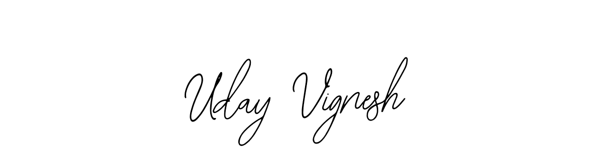 Use a signature maker to create a handwritten signature online. With this signature software, you can design (Bearetta-2O07w) your own signature for name Uday Vignesh. Uday Vignesh signature style 12 images and pictures png