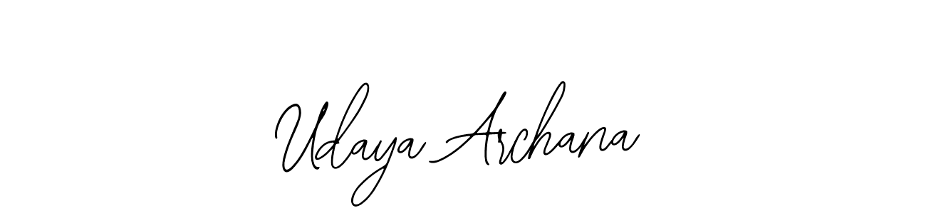 Bearetta-2O07w is a professional signature style that is perfect for those who want to add a touch of class to their signature. It is also a great choice for those who want to make their signature more unique. Get Udaya Archana name to fancy signature for free. Udaya Archana signature style 12 images and pictures png