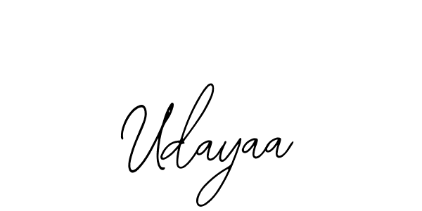 Use a signature maker to create a handwritten signature online. With this signature software, you can design (Bearetta-2O07w) your own signature for name Udayaa. Udayaa signature style 12 images and pictures png