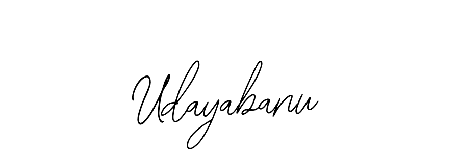 Use a signature maker to create a handwritten signature online. With this signature software, you can design (Bearetta-2O07w) your own signature for name Udayabanu. Udayabanu signature style 12 images and pictures png