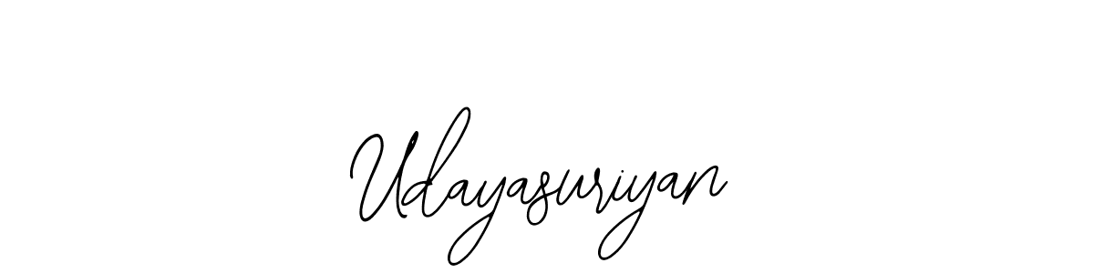 How to make Udayasuriyan name signature. Use Bearetta-2O07w style for creating short signs online. This is the latest handwritten sign. Udayasuriyan signature style 12 images and pictures png