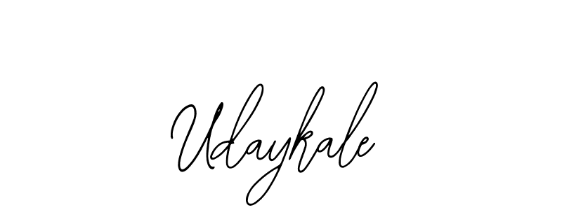How to make Udaykale name signature. Use Bearetta-2O07w style for creating short signs online. This is the latest handwritten sign. Udaykale signature style 12 images and pictures png