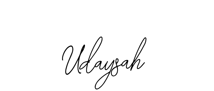 Design your own signature with our free online signature maker. With this signature software, you can create a handwritten (Bearetta-2O07w) signature for name Udaysah. Udaysah signature style 12 images and pictures png