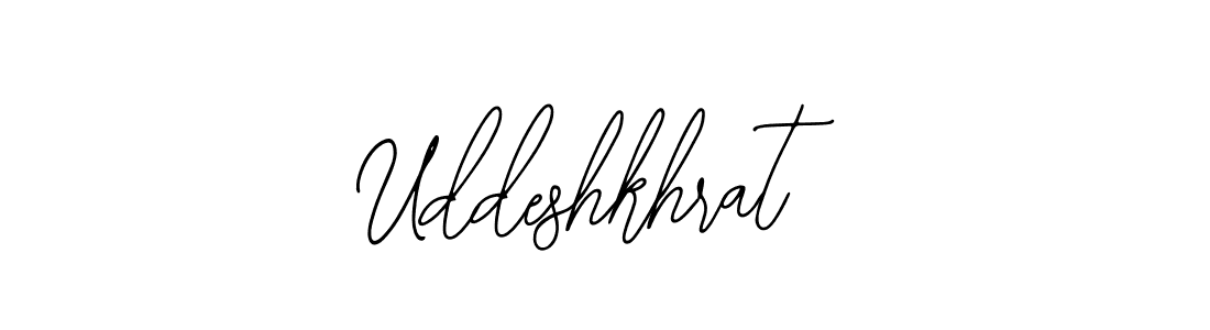 How to make Uddeshkhrat name signature. Use Bearetta-2O07w style for creating short signs online. This is the latest handwritten sign. Uddeshkhrat signature style 12 images and pictures png