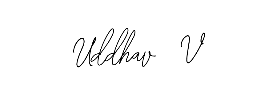 Make a beautiful signature design for name Uddhav  V. Use this online signature maker to create a handwritten signature for free. Uddhav  V signature style 12 images and pictures png
