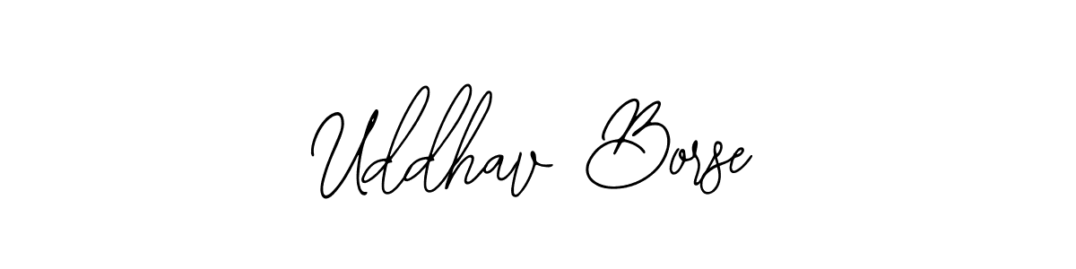 The best way (Bearetta-2O07w) to make a short signature is to pick only two or three words in your name. The name Uddhav Borse include a total of six letters. For converting this name. Uddhav Borse signature style 12 images and pictures png