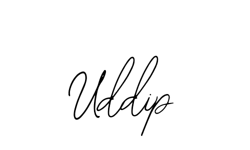 How to make Uddip name signature. Use Bearetta-2O07w style for creating short signs online. This is the latest handwritten sign. Uddip signature style 12 images and pictures png