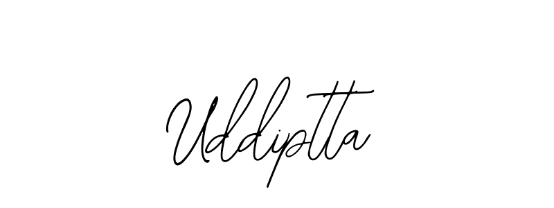 How to make Uddiptta name signature. Use Bearetta-2O07w style for creating short signs online. This is the latest handwritten sign. Uddiptta signature style 12 images and pictures png