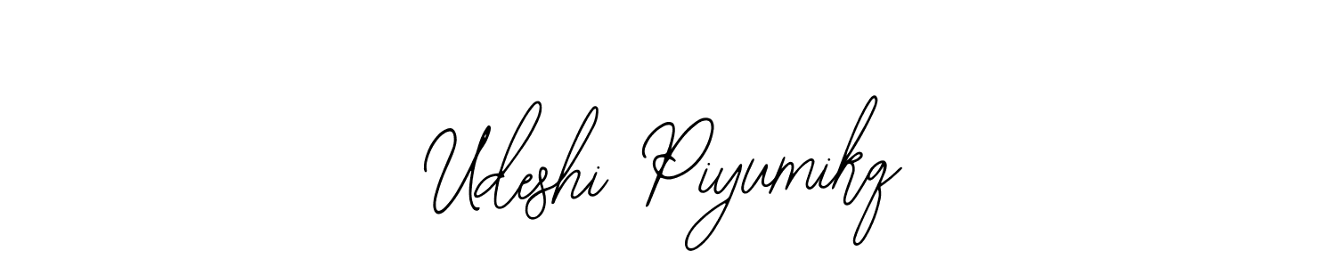 Use a signature maker to create a handwritten signature online. With this signature software, you can design (Bearetta-2O07w) your own signature for name Udeshi Piyumikq. Udeshi Piyumikq signature style 12 images and pictures png