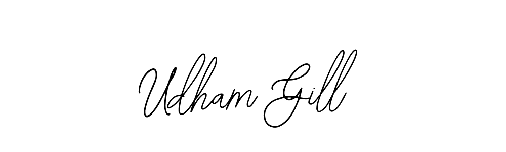 You should practise on your own different ways (Bearetta-2O07w) to write your name (Udham Gill) in signature. don't let someone else do it for you. Udham Gill signature style 12 images and pictures png