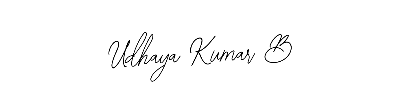 You should practise on your own different ways (Bearetta-2O07w) to write your name (Udhaya Kumar B) in signature. don't let someone else do it for you. Udhaya Kumar B signature style 12 images and pictures png