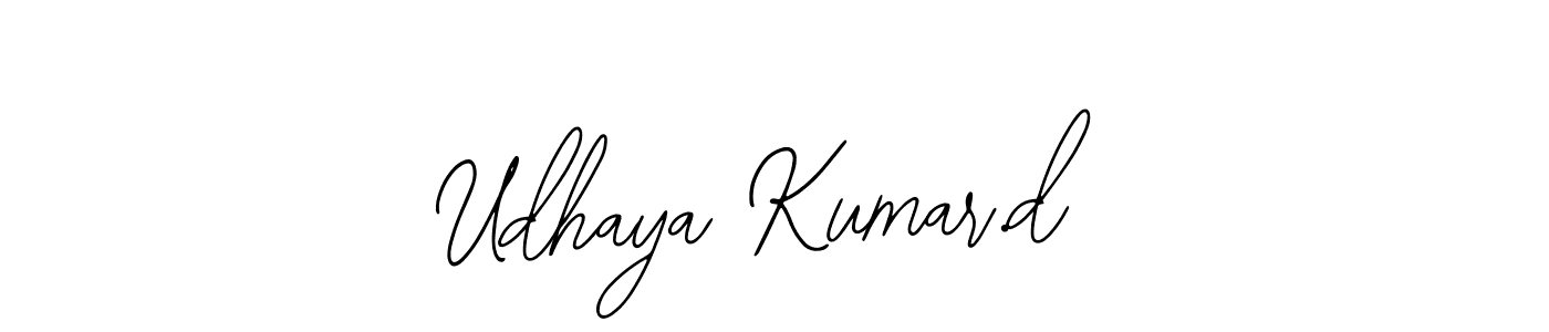 Also we have Udhaya Kumar.d name is the best signature style. Create professional handwritten signature collection using Bearetta-2O07w autograph style. Udhaya Kumar.d signature style 12 images and pictures png