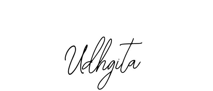 Use a signature maker to create a handwritten signature online. With this signature software, you can design (Bearetta-2O07w) your own signature for name Udhgita. Udhgita signature style 12 images and pictures png