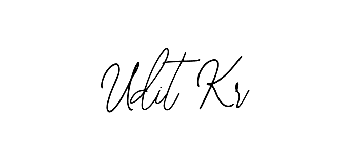 Udit Kr stylish signature style. Best Handwritten Sign (Bearetta-2O07w) for my name. Handwritten Signature Collection Ideas for my name Udit Kr. Udit Kr signature style 12 images and pictures png