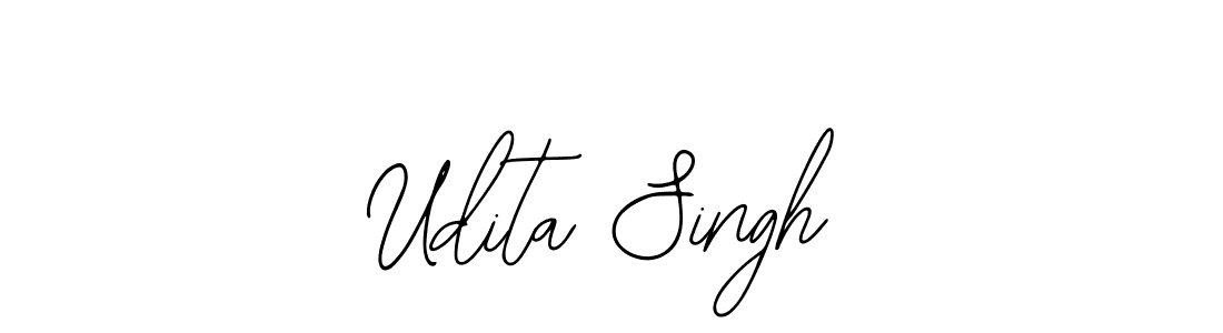 How to make Udita Singh name signature. Use Bearetta-2O07w style for creating short signs online. This is the latest handwritten sign. Udita Singh signature style 12 images and pictures png