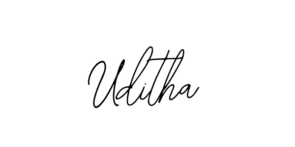 How to make Uditha name signature. Use Bearetta-2O07w style for creating short signs online. This is the latest handwritten sign. Uditha signature style 12 images and pictures png