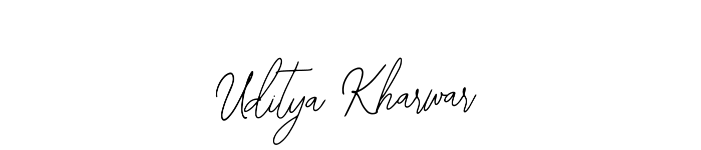 Use a signature maker to create a handwritten signature online. With this signature software, you can design (Bearetta-2O07w) your own signature for name Uditya Kharwar. Uditya Kharwar signature style 12 images and pictures png