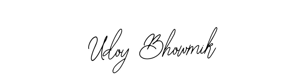 You should practise on your own different ways (Bearetta-2O07w) to write your name (Udoy Bhowmik) in signature. don't let someone else do it for you. Udoy Bhowmik signature style 12 images and pictures png