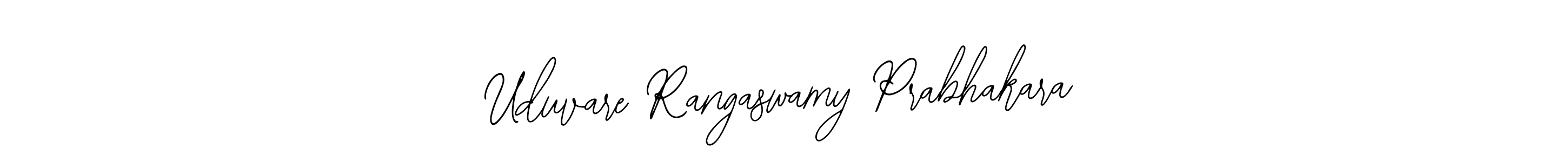 Use a signature maker to create a handwritten signature online. With this signature software, you can design (Bearetta-2O07w) your own signature for name Uduvare Rangaswamy Prabhakara. Uduvare Rangaswamy Prabhakara signature style 12 images and pictures png