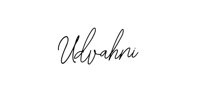 if you are searching for the best signature style for your name Udvahni. so please give up your signature search. here we have designed multiple signature styles  using Bearetta-2O07w. Udvahni signature style 12 images and pictures png