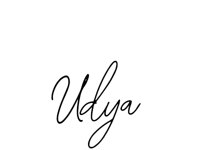 Design your own signature with our free online signature maker. With this signature software, you can create a handwritten (Bearetta-2O07w) signature for name Udya. Udya signature style 12 images and pictures png