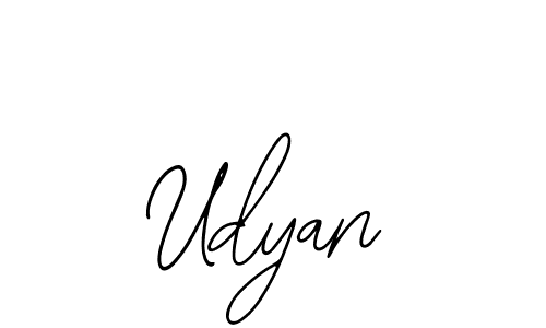 Use a signature maker to create a handwritten signature online. With this signature software, you can design (Bearetta-2O07w) your own signature for name Udyan. Udyan signature style 12 images and pictures png