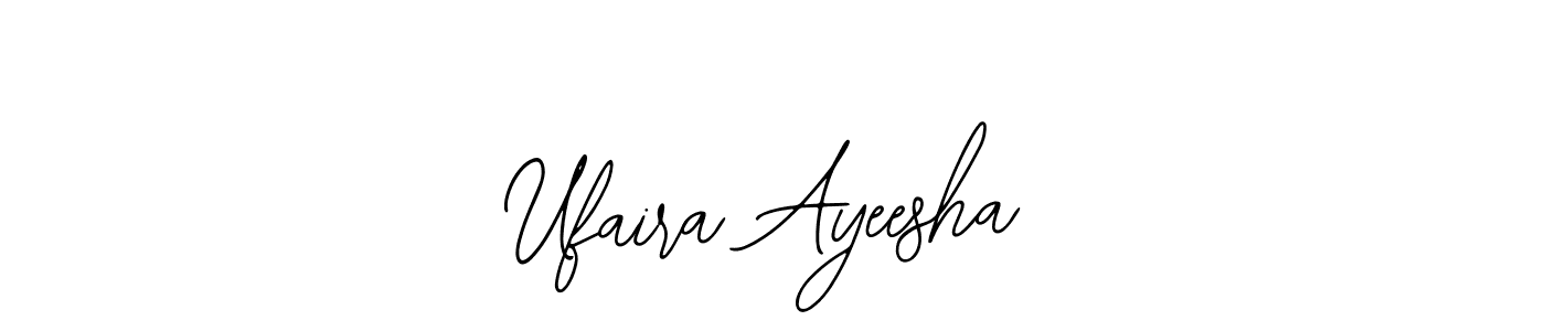 Also You can easily find your signature by using the search form. We will create Ufaira Ayeesha name handwritten signature images for you free of cost using Bearetta-2O07w sign style. Ufaira Ayeesha signature style 12 images and pictures png