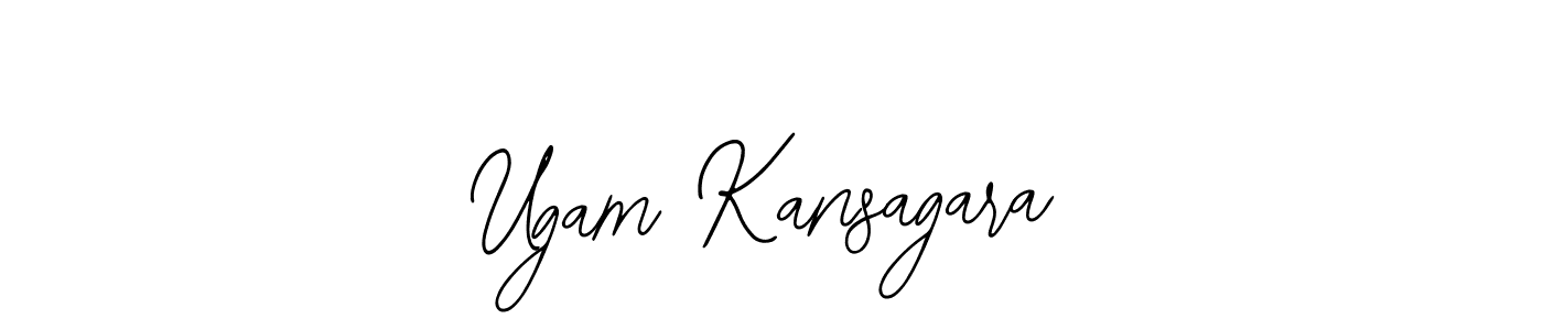 Make a short Ugam Kansagara signature style. Manage your documents anywhere anytime using Bearetta-2O07w. Create and add eSignatures, submit forms, share and send files easily. Ugam Kansagara signature style 12 images and pictures png