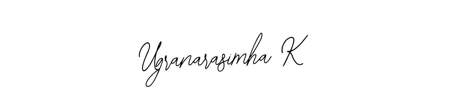 Similarly Bearetta-2O07w is the best handwritten signature design. Signature creator online .You can use it as an online autograph creator for name Ugranarasimha K. Ugranarasimha K signature style 12 images and pictures png