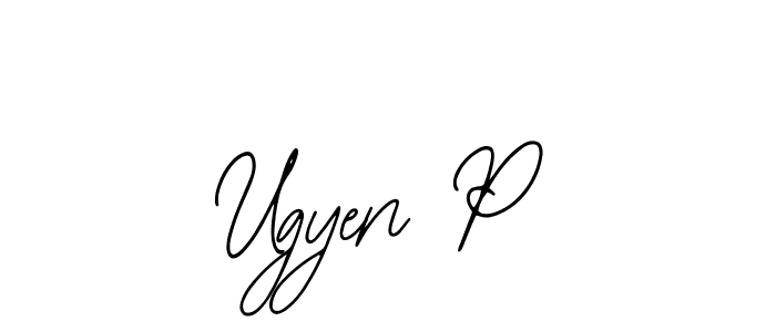 Use a signature maker to create a handwritten signature online. With this signature software, you can design (Bearetta-2O07w) your own signature for name Ugyen P. Ugyen P signature style 12 images and pictures png