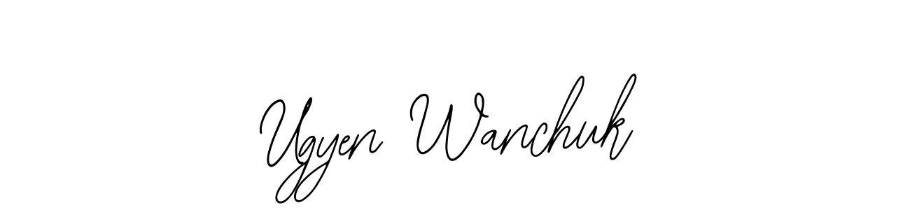 The best way (Bearetta-2O07w) to make a short signature is to pick only two or three words in your name. The name Ugyen Wanchuk include a total of six letters. For converting this name. Ugyen Wanchuk signature style 12 images and pictures png