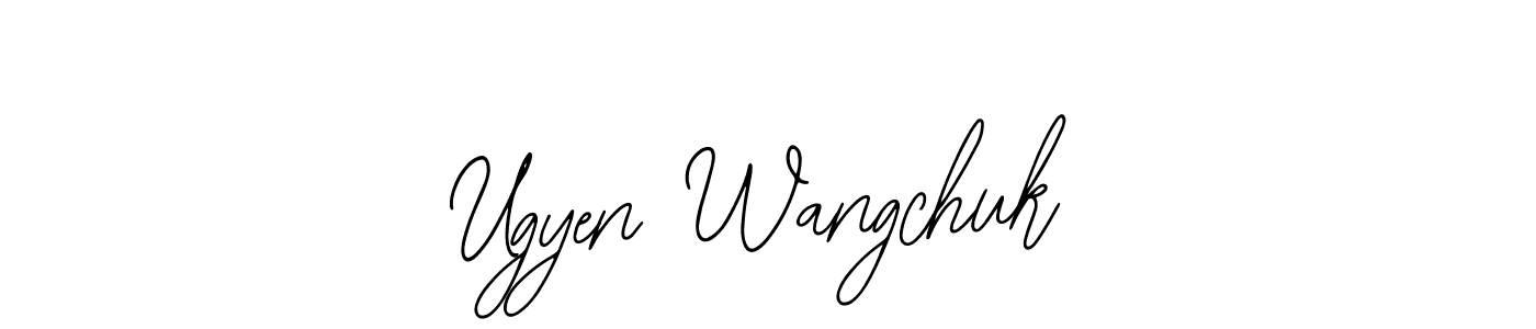 The best way (Bearetta-2O07w) to make a short signature is to pick only two or three words in your name. The name Ugyen Wangchuk include a total of six letters. For converting this name. Ugyen Wangchuk signature style 12 images and pictures png