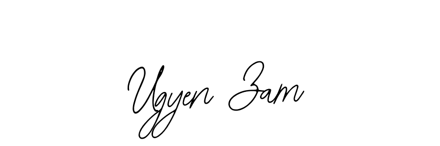 How to make Ugyen Zam name signature. Use Bearetta-2O07w style for creating short signs online. This is the latest handwritten sign. Ugyen Zam signature style 12 images and pictures png