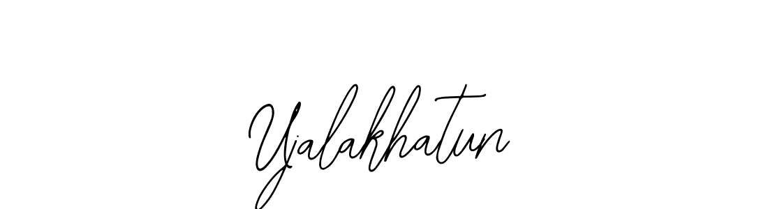 Bearetta-2O07w is a professional signature style that is perfect for those who want to add a touch of class to their signature. It is also a great choice for those who want to make their signature more unique. Get Ujalakhatun name to fancy signature for free. Ujalakhatun signature style 12 images and pictures png