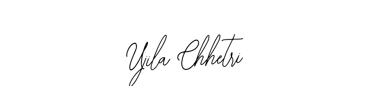 Use a signature maker to create a handwritten signature online. With this signature software, you can design (Bearetta-2O07w) your own signature for name Ujila Chhetri. Ujila Chhetri signature style 12 images and pictures png