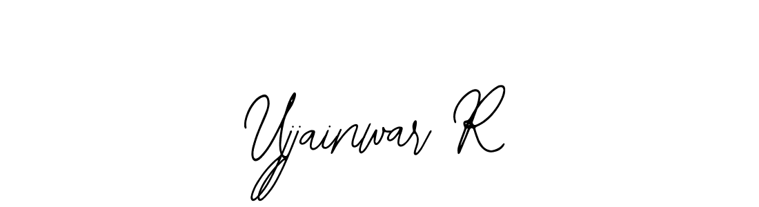 Use a signature maker to create a handwritten signature online. With this signature software, you can design (Bearetta-2O07w) your own signature for name Ujjainwar R. Ujjainwar R signature style 12 images and pictures png