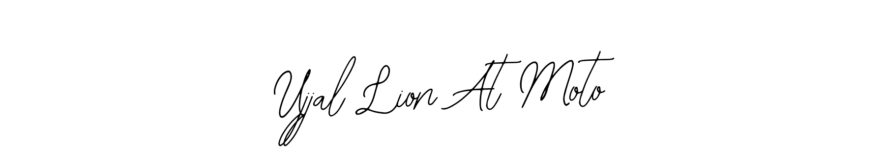 The best way (Bearetta-2O07w) to make a short signature is to pick only two or three words in your name. The name Ujjal Lion At Moto include a total of six letters. For converting this name. Ujjal Lion At Moto signature style 12 images and pictures png