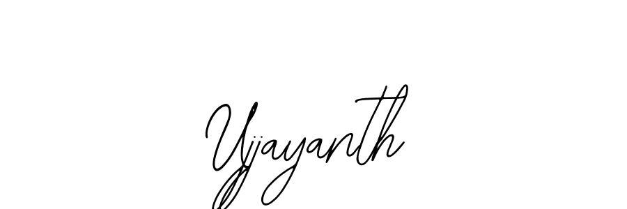 How to make Ujjayanth name signature. Use Bearetta-2O07w style for creating short signs online. This is the latest handwritten sign. Ujjayanth signature style 12 images and pictures png