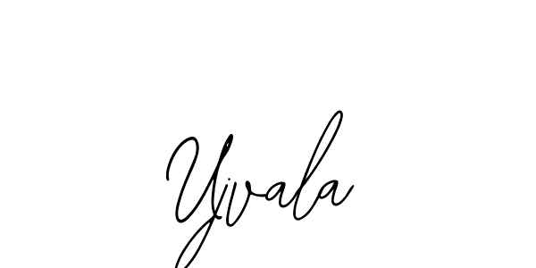 How to make Ujvala name signature. Use Bearetta-2O07w style for creating short signs online. This is the latest handwritten sign. Ujvala signature style 12 images and pictures png