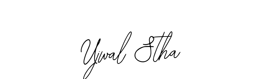 Bearetta-2O07w is a professional signature style that is perfect for those who want to add a touch of class to their signature. It is also a great choice for those who want to make their signature more unique. Get Ujwal Stha name to fancy signature for free. Ujwal Stha signature style 12 images and pictures png