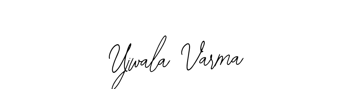 You should practise on your own different ways (Bearetta-2O07w) to write your name (Ujwala Varma) in signature. don't let someone else do it for you. Ujwala Varma signature style 12 images and pictures png