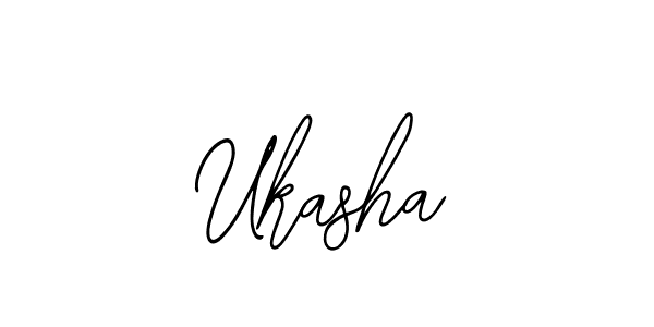 Use a signature maker to create a handwritten signature online. With this signature software, you can design (Bearetta-2O07w) your own signature for name Ukasha. Ukasha signature style 12 images and pictures png