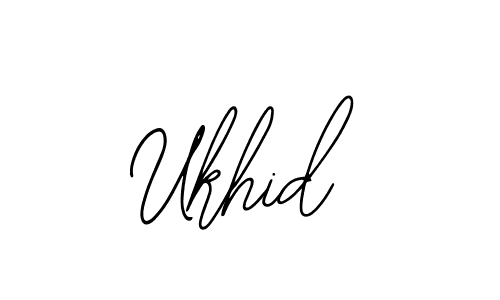 Use a signature maker to create a handwritten signature online. With this signature software, you can design (Bearetta-2O07w) your own signature for name Ukhid. Ukhid signature style 12 images and pictures png